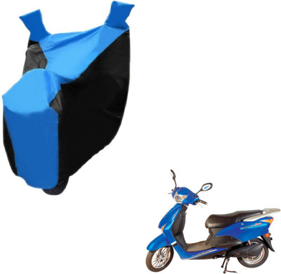 NIKS Two Wheeler Cover for Hero(E Scoot, Black, Blue)