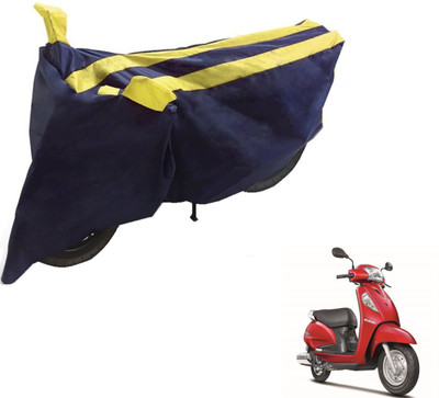 NIKS Two Wheeler Cover for Suzuki(Access SE, Black, Yellow)