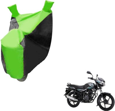 NIKS Two Wheeler Cover for Bajaj(Discover 100 DTS-i, Black, Green)