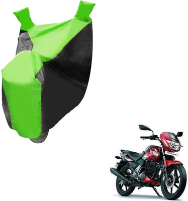 NIKS Two Wheeler Cover for TVS(Flame SR125, Black, Green)