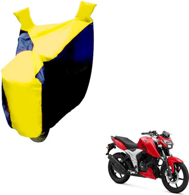 NIKS Two Wheeler Cover for TVS(Apache RTR 160, Black, Yellow)