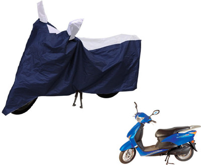 Auto Hub Two Wheeler Cover for Hero(E Scoot, Blue, Silver)