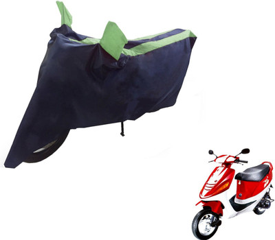 NIKS Two Wheeler Cover for Kinetic(Black, Green)