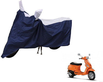 Auto Hub Two Wheeler Cover for Universal For Bike(Vespa SXL, Blue, Silver)