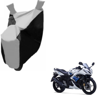 NIKS Two Wheeler Cover for Yamaha(YZF R15 S, Black, Silver)