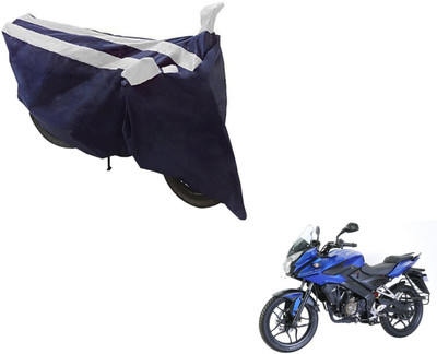 NIKS Two Wheeler Cover for Bajaj(Pulsar AS 150, Black, Silver)