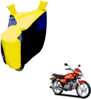 NIKS Two Wheeler Cover for Hero(CD deluxe, Black, Yellow)