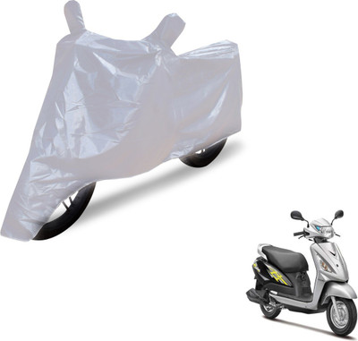 NIKS Two Wheeler Cover for Suzuki(Swish, Silver)