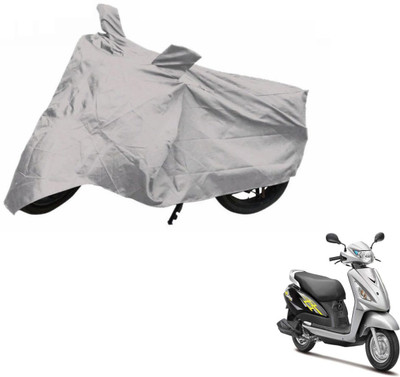 NIKS Two Wheeler Cover for Suzuki(Swish, Silver)