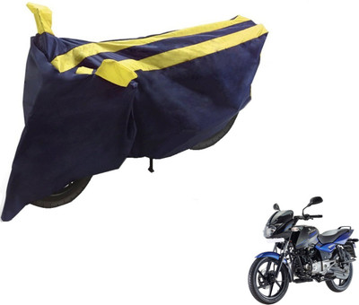 NIKS Two Wheeler Cover for Bajaj(Pulsar 150 DTS-i, Black, Yellow)