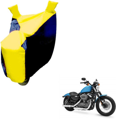 NIKS Two Wheeler Cover for Harley Davidson(XL 1200, Black, Yellow)