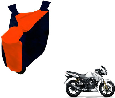 NIKS Two Wheeler Cover for TVS(Apache RTR 160, Black, Orange)