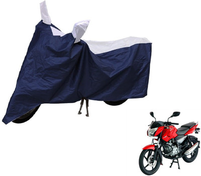 Auto Hub Two Wheeler Cover for Bajaj(Pulsar 135 LS DTS-i, Blue, Silver)