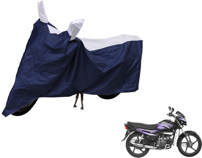 Auto Hub Two Wheeler Cover for Hero(Super Splendor, Blue, Silver)