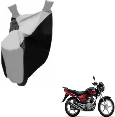 NIKS Two Wheeler Cover for Yamaha(YBR 125, Black, Silver)