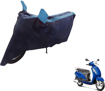 NIKS Two Wheeler Cover for Suzuki(Access, Black, Blue)