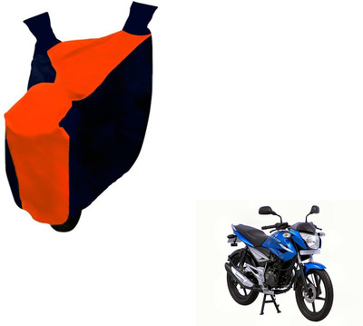 NIKS Two Wheeler Cover for Bajaj(XCD 125cc, Black, Orange)