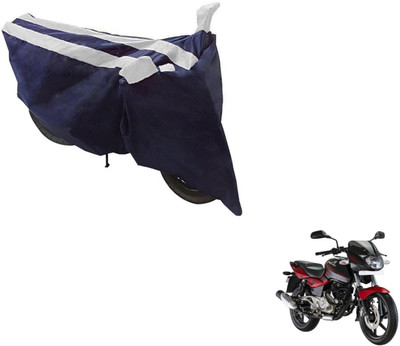 NIKS Two Wheeler Cover for Bajaj(Pulsar 180 DTS-i, Black, Silver)