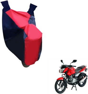 NIKS Two Wheeler Cover for Bajaj(Pulsar 135 LS DTS-i, Black, Red)