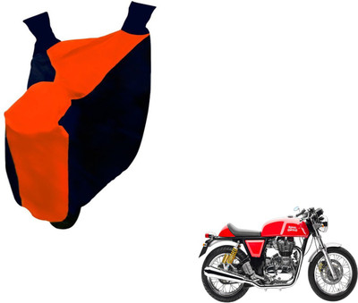 NIKS Two Wheeler Cover for Royal Enfield(Continental GT, Black, Orange)