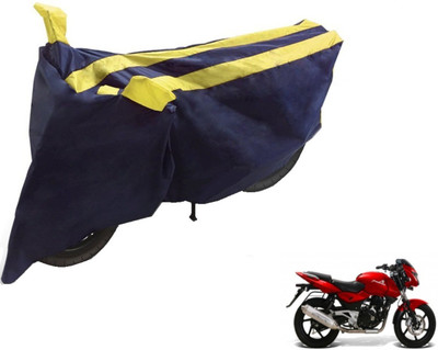 NIKS Two Wheeler Cover for Bajaj(Pulsar, Black, Yellow)