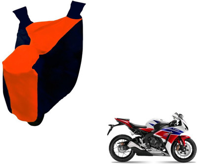 NIKS Two Wheeler Cover for Honda(CBR 1000RR, Black, Orange)