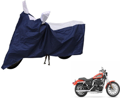 Auto Hub Two Wheeler Cover for Harley Davidson(XL 883, Blue, Silver)