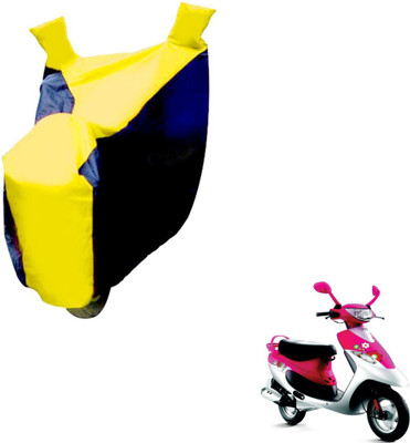 NIKS Two Wheeler Cover for TVS(Scooty Pep+, Black, Yellow)
