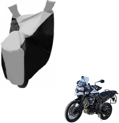 AUTYLE Two Wheeler Cover for Triumph(Tiger 800 XCA, Black, Silver)