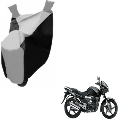 NIKS Two Wheeler Cover for Suzuki(GS, Black, Silver)