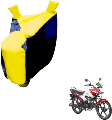 NIKS Two Wheeler Cover for Hero(Splendor I Smart, Black, Yellow)