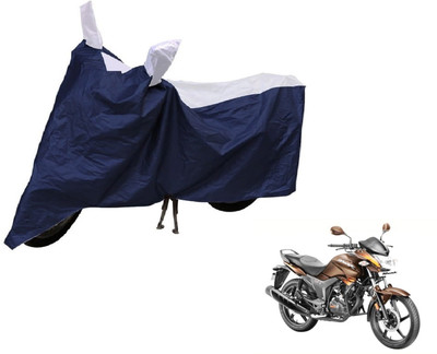 Auto Hub Two Wheeler Cover for Hero(Hunk, Blue, Silver)