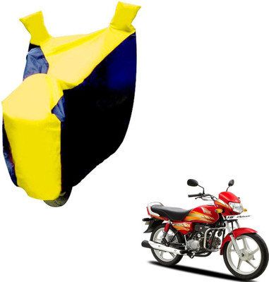 NIKS Two Wheeler Cover for Hero(HF Deluxe, Black, Yellow)