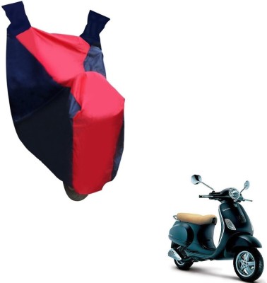 NIKS Two Wheeler Cover for Universal For Bike(Piaggio Vespa, Black, Red)