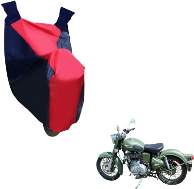 NIKS Two Wheeler Cover for Royal Enfield(Battle, Black, Red)