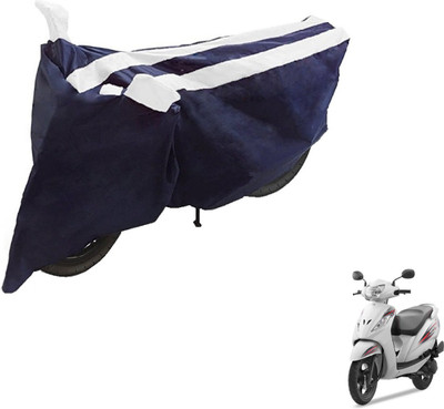 NIKS Two Wheeler Cover for TVS(Wego, Black, White)