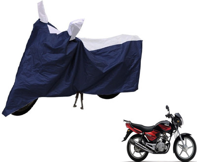 Auto Hub Two Wheeler Cover for Yamaha(YBR 125, Blue, Silver)