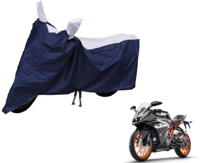 Auto Hub Two Wheeler Cover for KTM(RC 390, Blue, Silver)