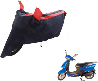 NIKS Two Wheeler Cover for Hero(E Scoot, Black, Red)