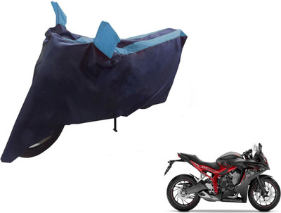NIKS Two Wheeler Cover for Honda(CBR 650F, Black, Blue)