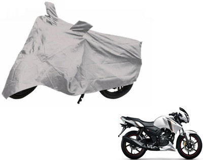 NIKS Two Wheeler Cover for TVS(Apache RTR 180, Silver)