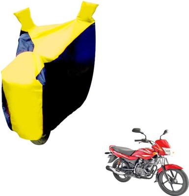 NIKS Two Wheeler Cover for Bajaj(Platina 100 DTS-i, Black, Yellow)