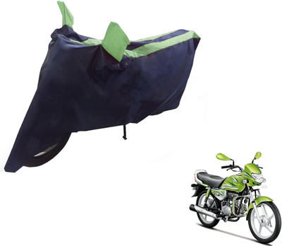 NIKS Two Wheeler Cover for Hero(HF Deluxe, Black, Green)