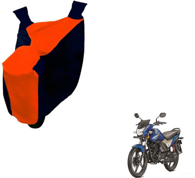 NIKS Two Wheeler Cover for Honda(CB Shine, Black, Orange)