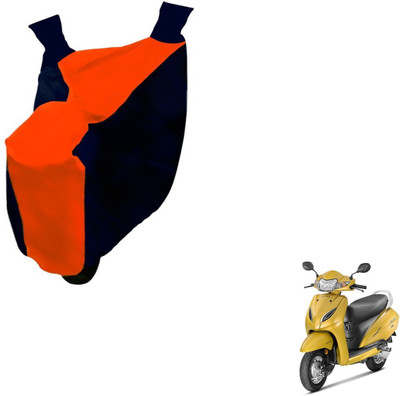 NIKS Two Wheeler Cover for Honda(Activa 5G, Black, Orange)
