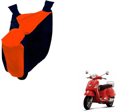 NIKS Two Wheeler Cover for Universal For Bike(Vespa LX, Black, Orange)