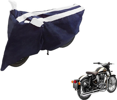 NIKS Two Wheeler Cover for Royal Enfield(Classic Chrome, Black, White)