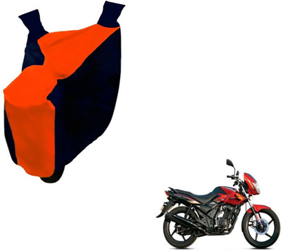 NIKS Two Wheeler Cover for TVS(Flame DS 125, Black, Orange)