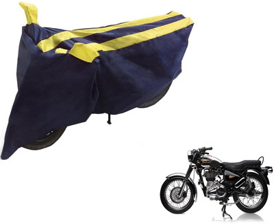 NIKS Two Wheeler Cover for Royal Enfield(Electra Delux, Black, Yellow)