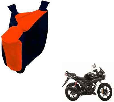 NIKS Two Wheeler Cover for Honda(CBF Stunner, Black, Orange)